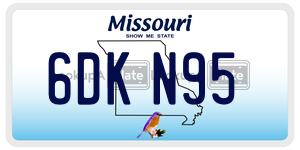 6DKN95  license plate in MO