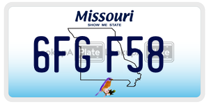 6FGF58  license plate in MO