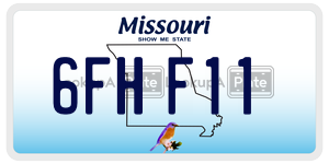 6FHF11  license plate in MO