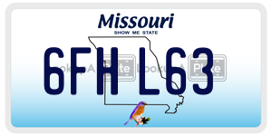 6FHL63  license plate in MO