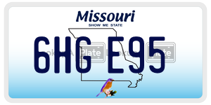 6HGE95  license plate in MO