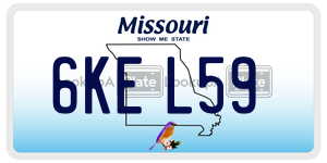6KEL59  license plate in MO