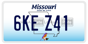 6KEZ41  license plate in MO