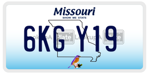 6KGY19  license plate in MO