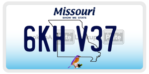 6KHV37  license plate in MO