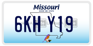 6KHY19  license plate in MO