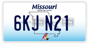 6KJN21  license plate in MO