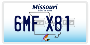 6MFX81  license plate in MO