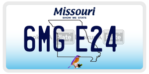 6MGE24  license plate in MO
