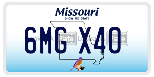 6MGX40  license plate in MO