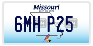 6MHP25  license plate in MO