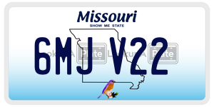 6MJV22  license plate in MO