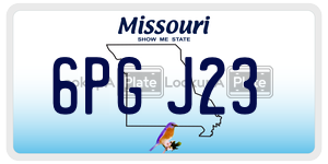 6PGJ23 license plate in Missouri