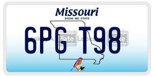 6PGT98  license plate in MO