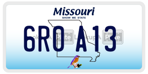 6R0A13 license plate in Missouri