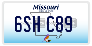 6SHC89  license plate in MO