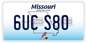 6UCS80 license plate in Missouri