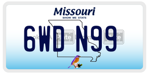 6WDN99  license plate in MO