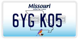 6YGK05  license plate in MO