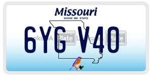 6YGV40  license plate in MO