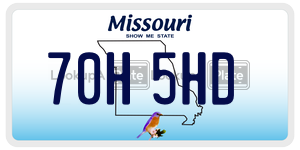 70H5HD  license plate in MO