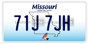 71J7JH  license plate in MO