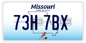 73H7BX  license plate in MO
