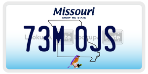 73M0JS  license plate in MO