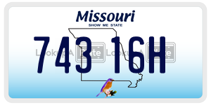 74316H  license plate in MO