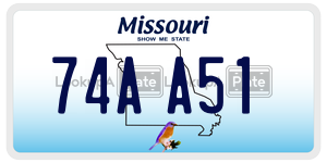 74AA51  license plate in MO