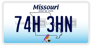 74H3HN  license plate in MO
