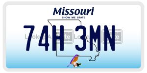 74H3MN  license plate in MO