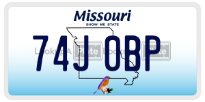 74J0BP  license plate in MO