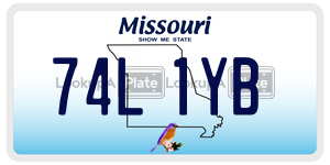 74L1YB  license plate in MO