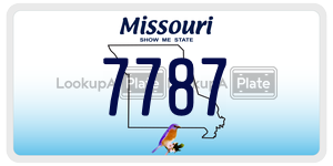 7787  license plate in MO