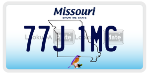 77J1MC  license plate in MO