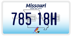 78518H  license plate in MO