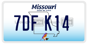 7DFK14  license plate in MO