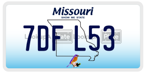 7DFL53  license plate in MO