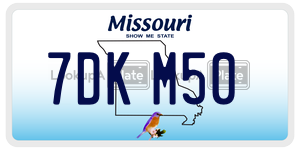 7DKM50  license plate in MO