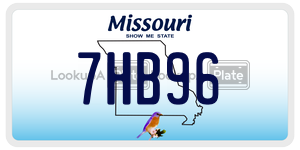 7HB96  license plate in MO