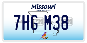 7HGM38  license plate in MO