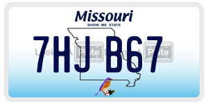 7HJB67  license plate in MO