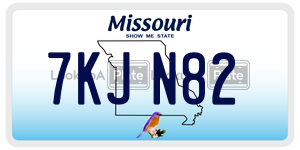 7KJN82  license plate in MO