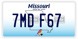 7MDF67  license plate in MO