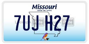 7UJH27  license plate in MO
