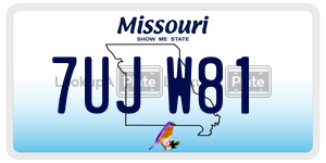 7UJW81  license plate in MO