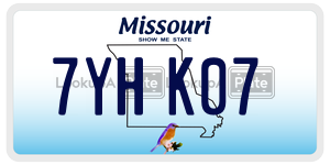 7YHK07  license plate in MO