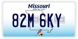 82M6KY  license plate in MO