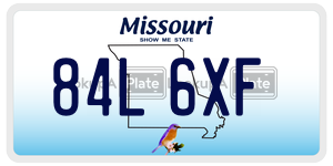 84L6XF  license plate in MO